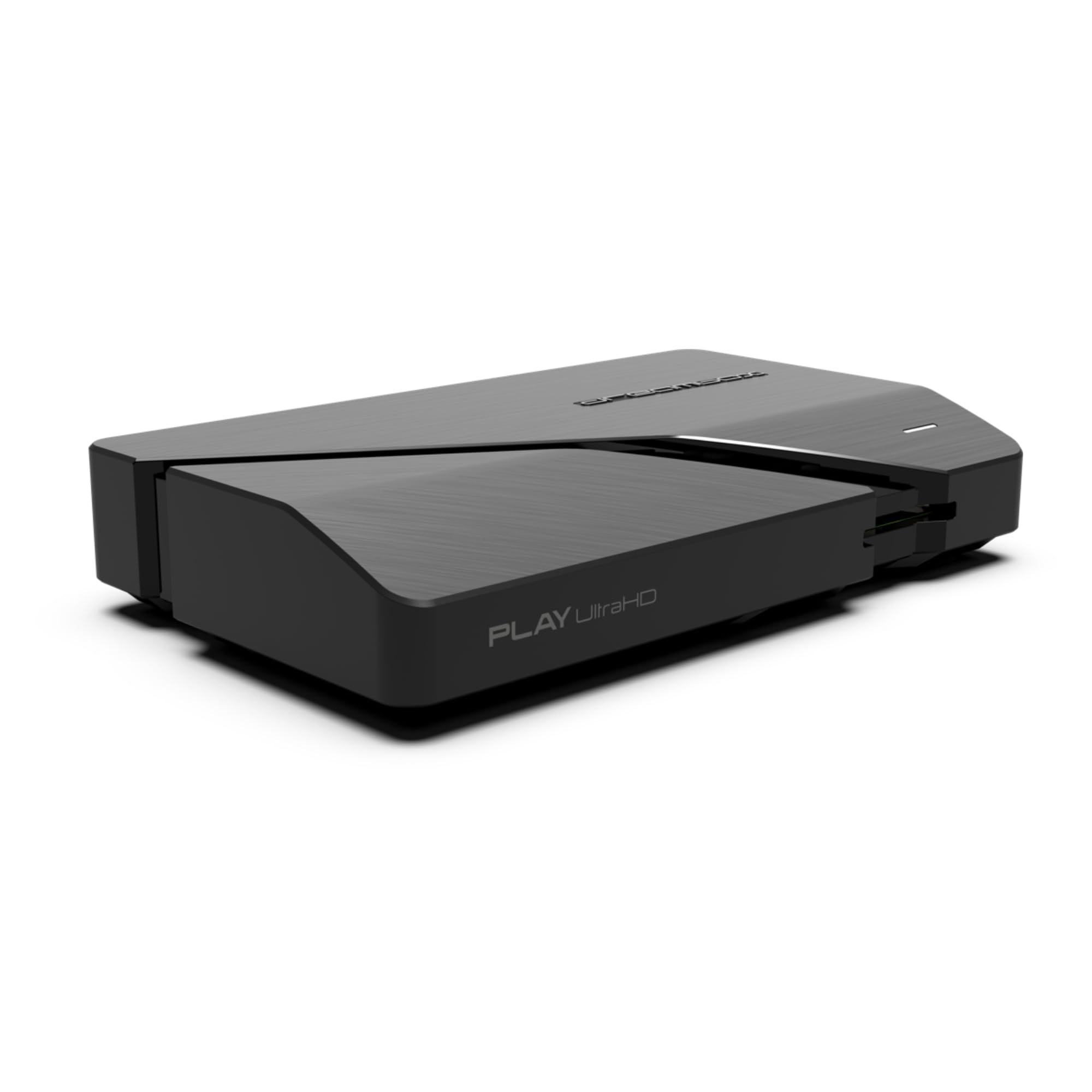 Dreambox Play UHD Android TV Box Schwarz | 4K HDR Media OTT-Player mit AV1, HDMI 2.1, Bluetooth 5.1, Dual-WiFi, Android 11 | Kompakt & leistungsstark – inkl. RC20 Remote und HTS e-com HDMI