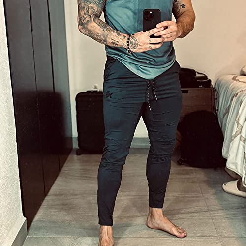 Pantalons Sport Homme Léger Pantalon Survetement de Jogging Fitness Séchage Rapide avec Poches Zippées – Image 6