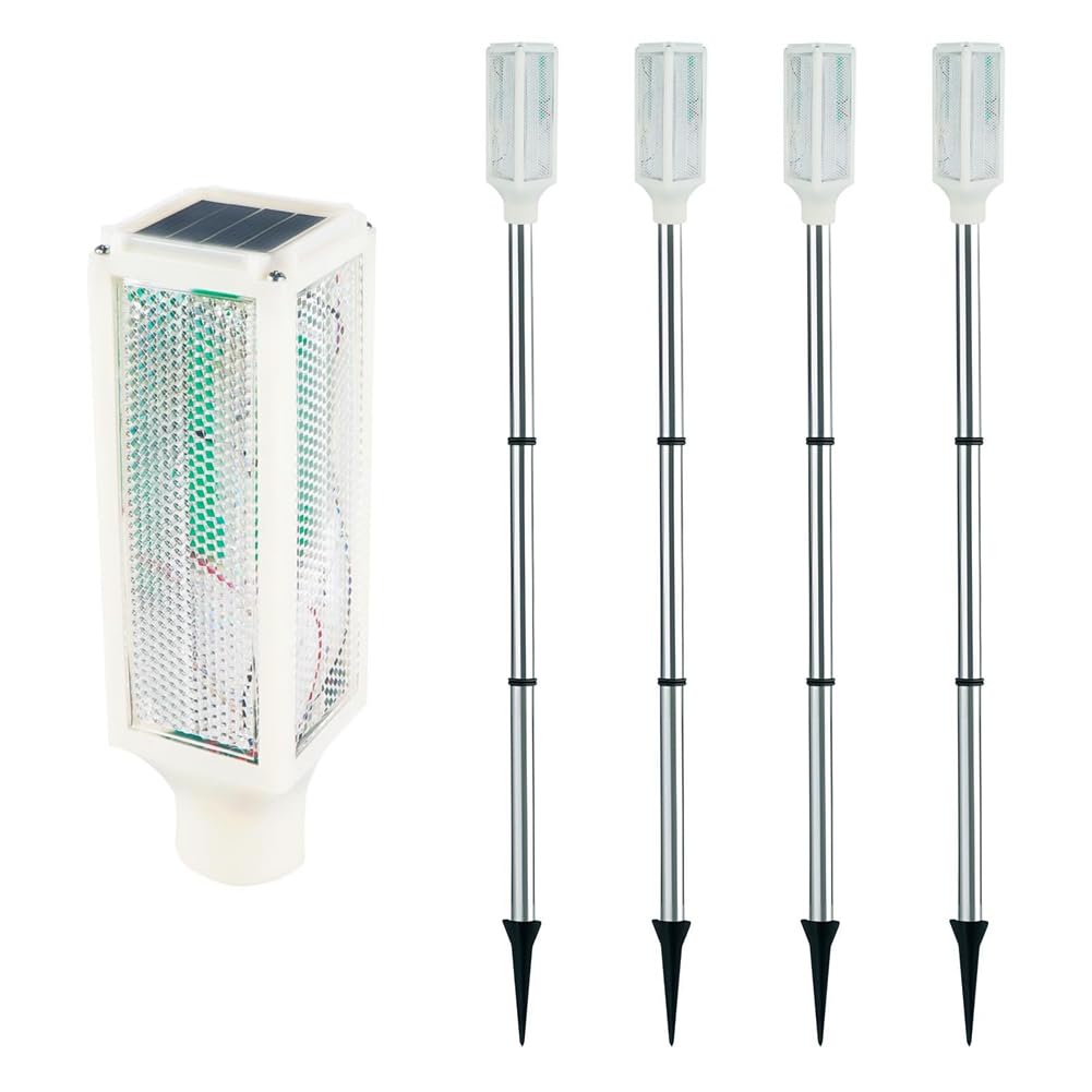 Vjsujehgy Light For Parking Lot Solar 4 Pack Led With 2 Ing Modes For Yard, Sidewalk, Stop Sign Outdoor