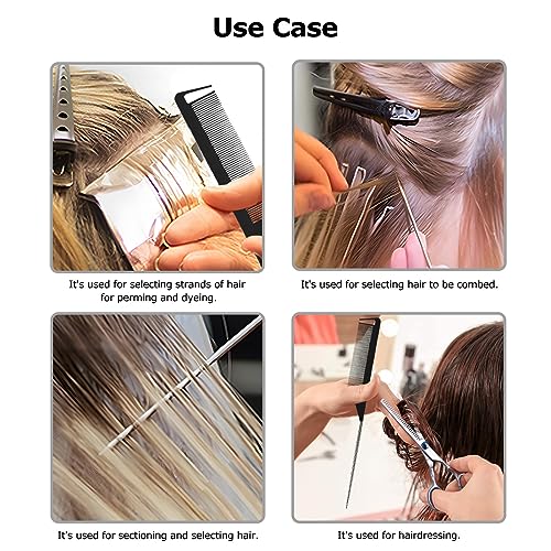 Set de 6 peines metálicos finos para cabello negro miniatura 5