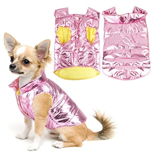 Idepet Perro Cachorro Abrigo de Invierno Mascota Gato Lindo Traje cálido Chaleco Ropa Ropa Perrito Clima frío Chaqueta con Capucha para Chihuahua Teddy Poodles Pomeranian (XS, Rosa)