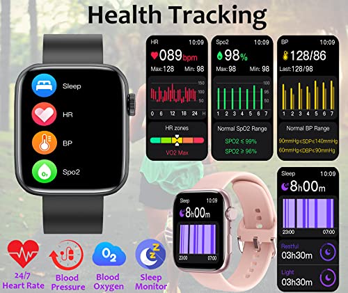 Smart Watch Answer Make Call/Voice Control For Android Ios Phones, Ip67 Waterproof Activity Tracker Smart Watches With Blood Pressure Heart Rate Spo2 Sleep, 28 Sports Watch For Women Men White #TOP2