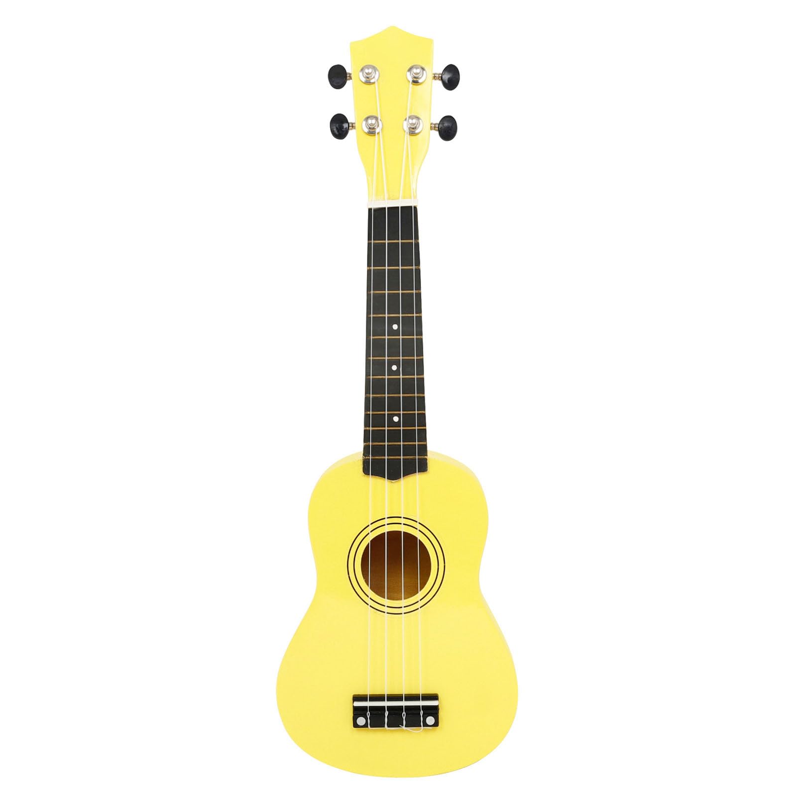 Eacam Ukulele Młodzieżowe Ukulele Dziecięce Młodzieżowe 21 Cali Lipa Ukelele Mała Gitara Kolorowe Nylonowe Struny Wbudowany Tuner Gig Bag Pasek Pasek dla P (Żółty)