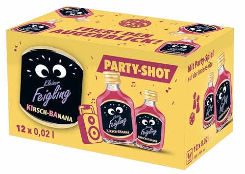 Kleiner Feigling | Kirsch-Banana | 12 x 0,02l | Marken – Spirituose | Premium Likör | Feiern mit...