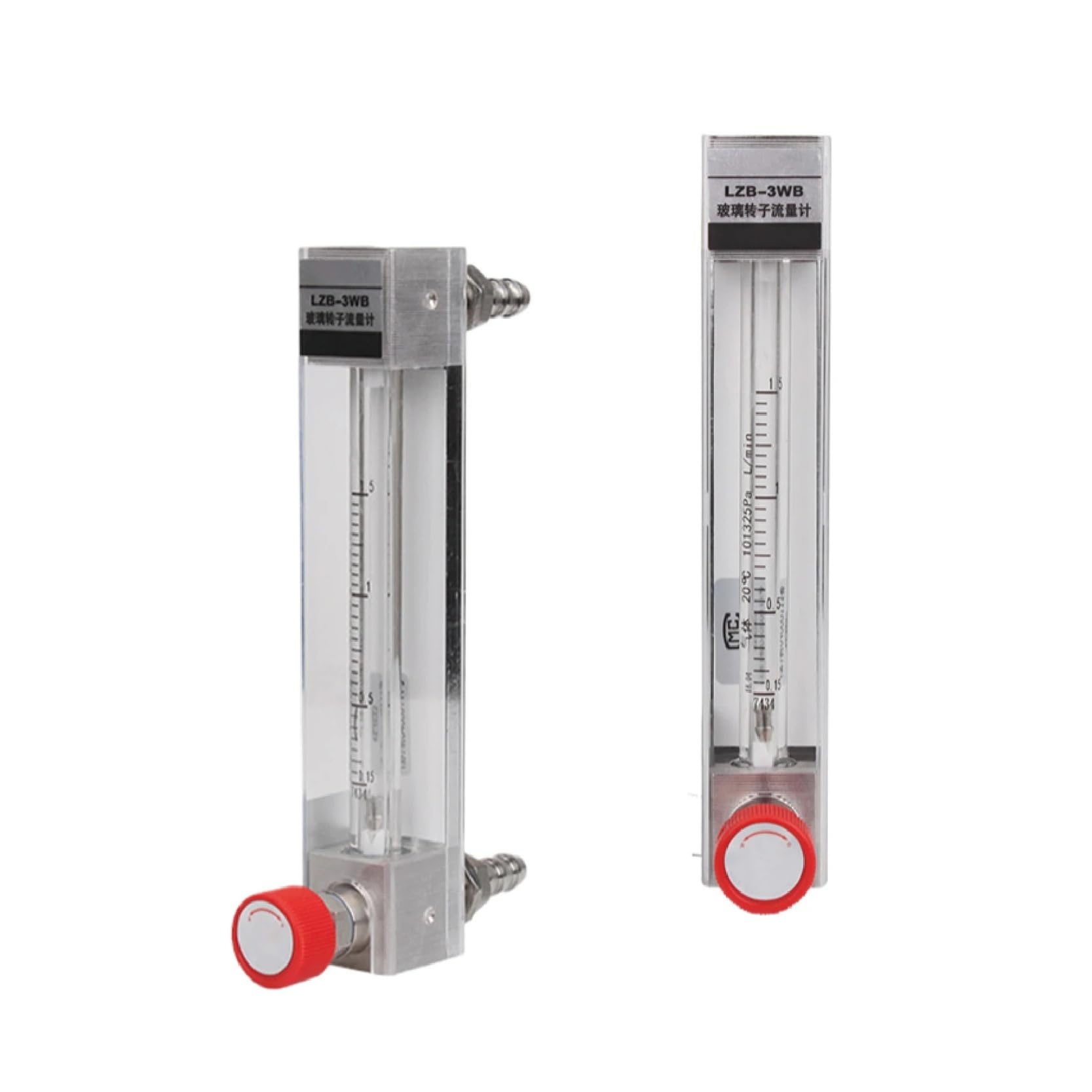 Caudalímetro Rotámetro de Tubo de Vidrio LZB-6WB, caudalímetro de Aire, líquido y Agua, caudalímetro de Flotador Ajustable for Uso Industrial.(2-20L-min)
