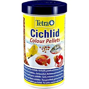 Tetra Cichlid Colour Pellets – visvoer voor intensieve en heldere kleuren, vooral voor bonte baarzen met rode, oranje en…