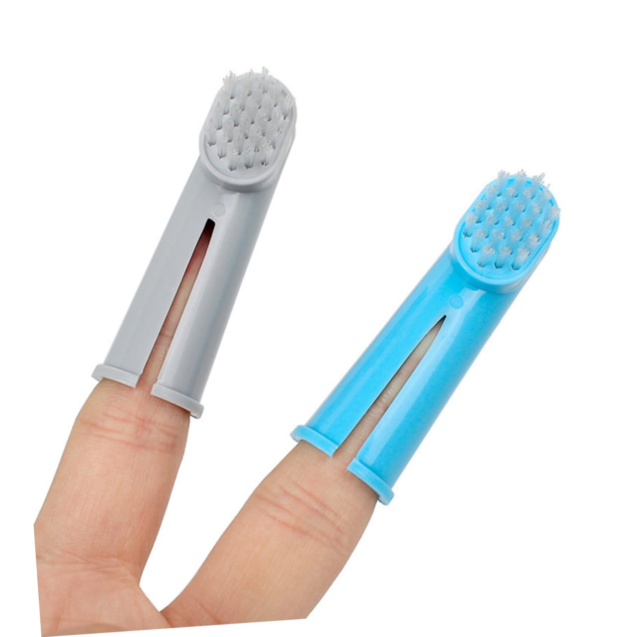 BCOATH Pet Toothbrush Kit 5-Set Dog Cat Two-Head Finger Brush Gentle Cleaning Accessories