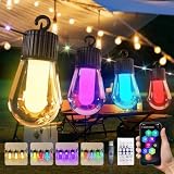 Traumheim Smart Lichterkette Au&szlig;en, 15M Lichterkette Outdoor Bunt, IP65 Wasserdicht Lichterkette balkon mit 20 RGB LEDs, 99+ DIY Modi, Timer, Dimmfunktion f&uuml;r Terrasse, Party, Garten, Balkon