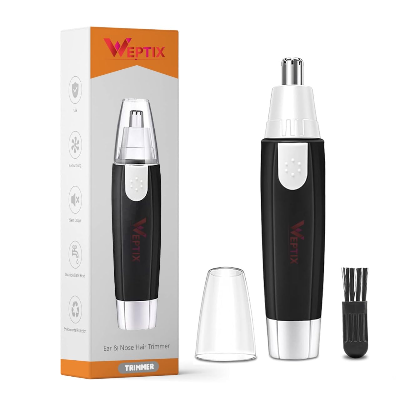 WEPTIX® 3 in 1 Electric Nose & Ear Hair Trimmer for Men & Women | Dual-edge Blades |Painless Nose and Ear Hair Remover Trimmer Eyebrow Flawless Electronic - Black (Hair Remover Trimmer) (B0DDJVT13L) Amazon Price History, Amazon Price Tracker