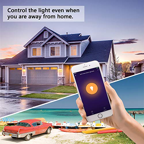 MUE Home Smart LED Light Bulb, 10W BR30 WiFi RGB Color and White Changing, E26 Base 60W Equivalent, Works with Alexa, Google Home, Automation, Remote Control, Timer (Pack of 2)