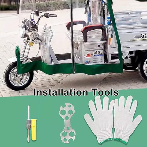 Cubierta de lluvia para scooter de movilidad, toldo reflectante para almacenamiento al aire libre, protección impermeable para triciclos eléctricos y triciclos para adultos