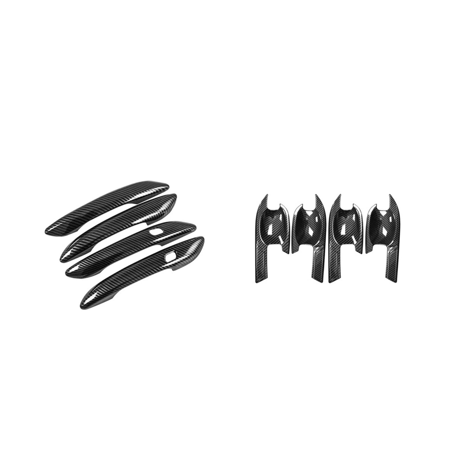 Sauanmnktp C For Carbon Exterior Door Handle For Car For Hyundai For Elantra Cn7/Cn7 N Lhd Exterior Accessories Carbon Fiber Black Door Handle Decoration Cover Trim(C For Carbon)