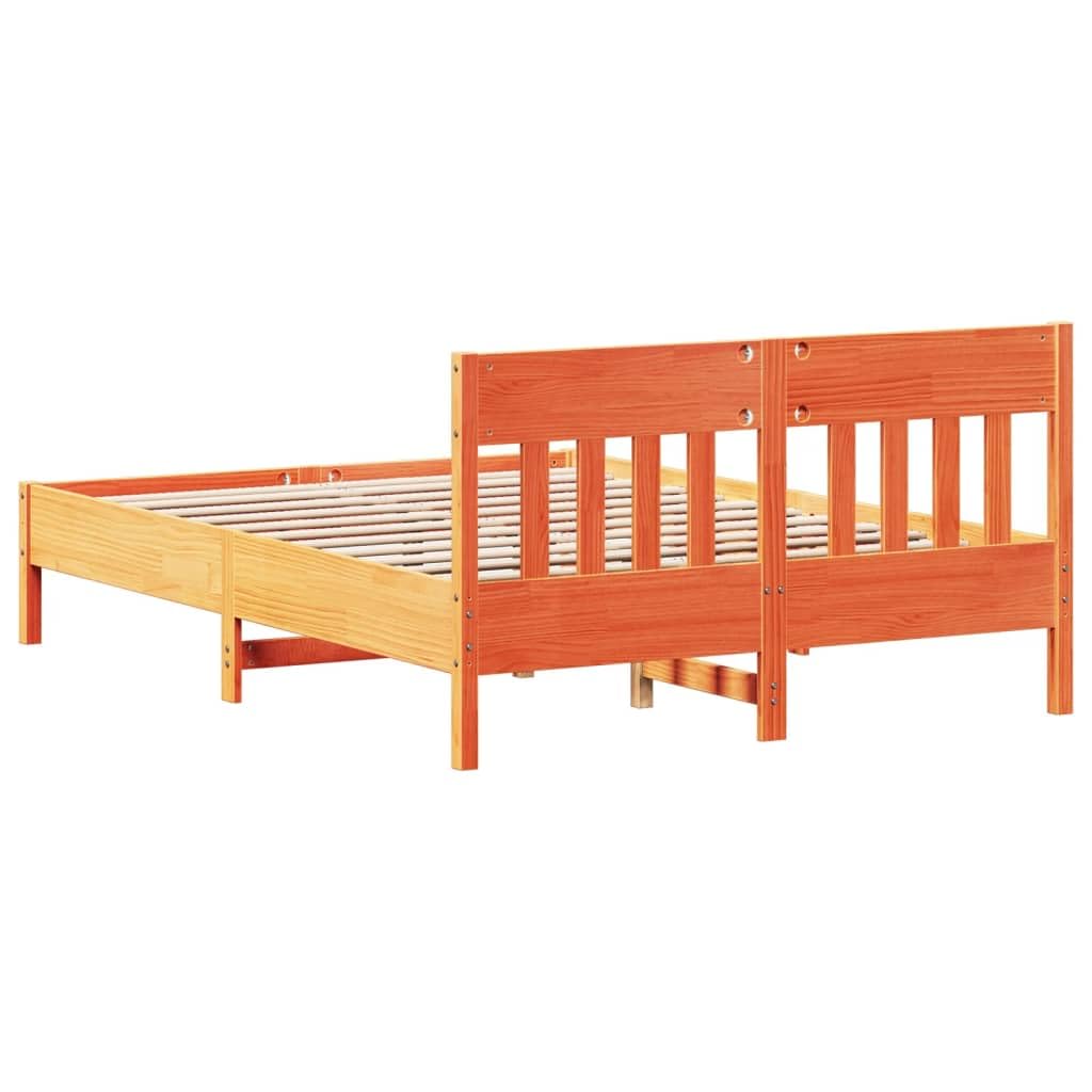 vidaXL Letto senza Materasso Marrone Cera 120x200 cm in Legno di Pino