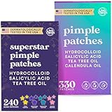 Livaclean 240 CT Star Pimple Patches for Face + 330 CT Acne Patches w/Tea Tree Oil, Salicylic Acid | Hydrocolloid Acne Patch | Cute Star Pimple Patch for Healing Hydrocolloid Patch Zit Stickers