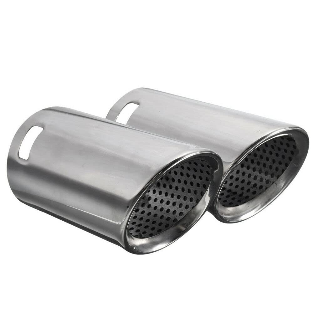 HZJA Exhaust Pipe Tip For VW For EOS For Passat B6 For CC Automobile Stainless Steel Chrome-plated Exhaust Pipe Muffler Tail Pipe. Car Exhaust End Pipes