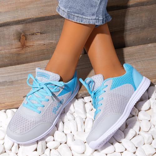 Bowling Shoes Women,Orthopedic Bowling Shoes for Women,Breathable Lightweight Sneakers,Comfortable Soft Soles Light-Weight Mesh Athletic Slip on Sneakers,Women's Casual Orthopedic Walking Flats3