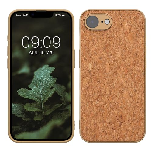 kwmobile Case Compatible with Apple iPhone 17e / iPhone 16e - Case Made of TPU and Cork with Bumper...