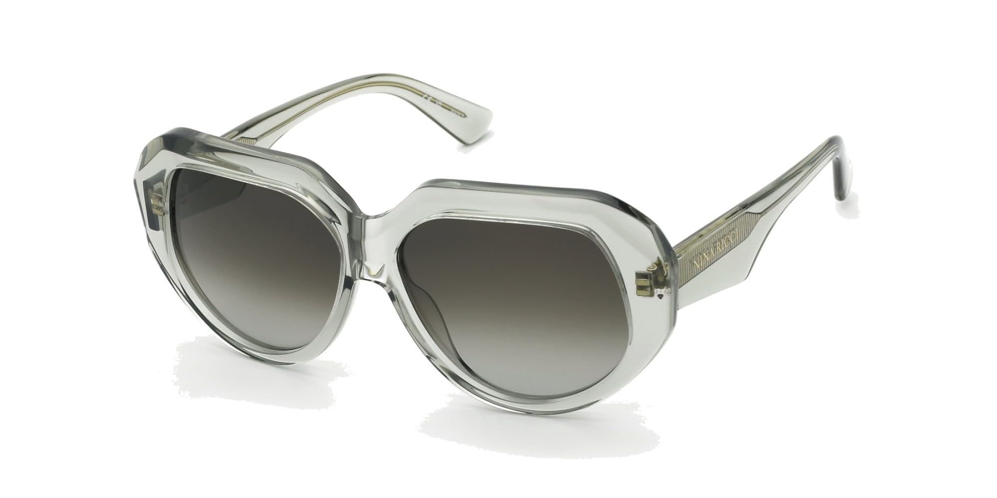 Nina Ricci Women's Grey/Brown Snr435 09Rm Woman Sunglasses Acetate Geometric Normal Shaded