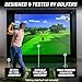 GoSports 10 x 8 ft Golf Simulator Enclosure Net - Complete Set with Frame and HD Impact Screen Kit