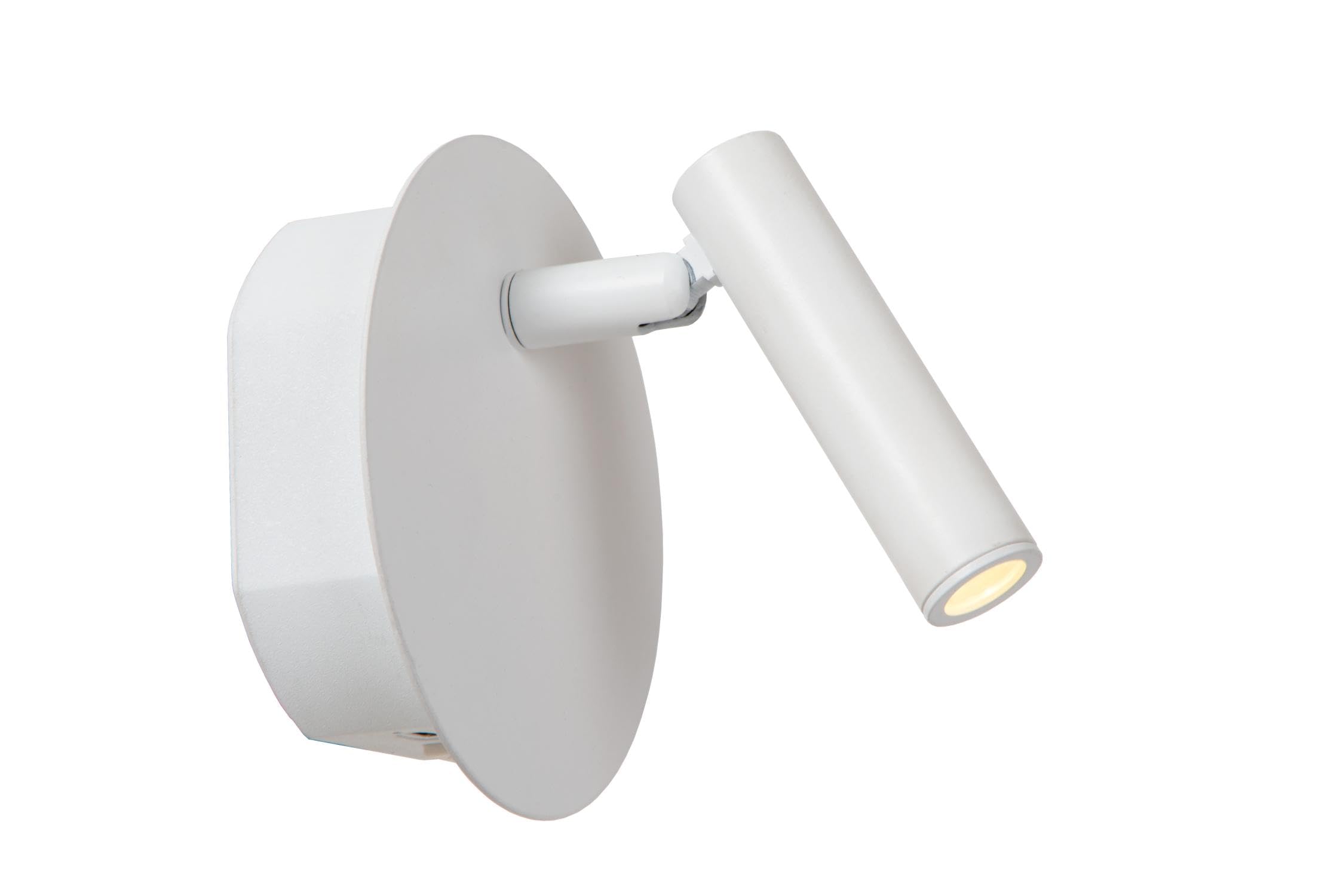 LUCIDE JOLIJN - Lampe de chevet/Applique mural Rechargeable - Batterie/Piles - Ø 10,2 cm - LED - 1x2W 3000K - Magnétique - Blanc