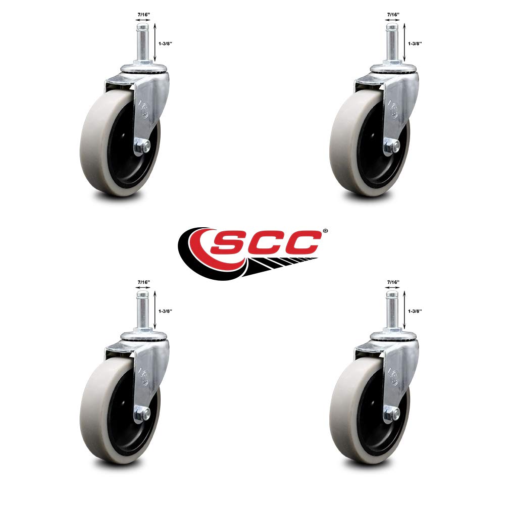Choice Bussing Utility Cart Caster Set - Replacement Caster Set - Includes 4 Swivel Casters - Set of 4 - Service Caster Brand