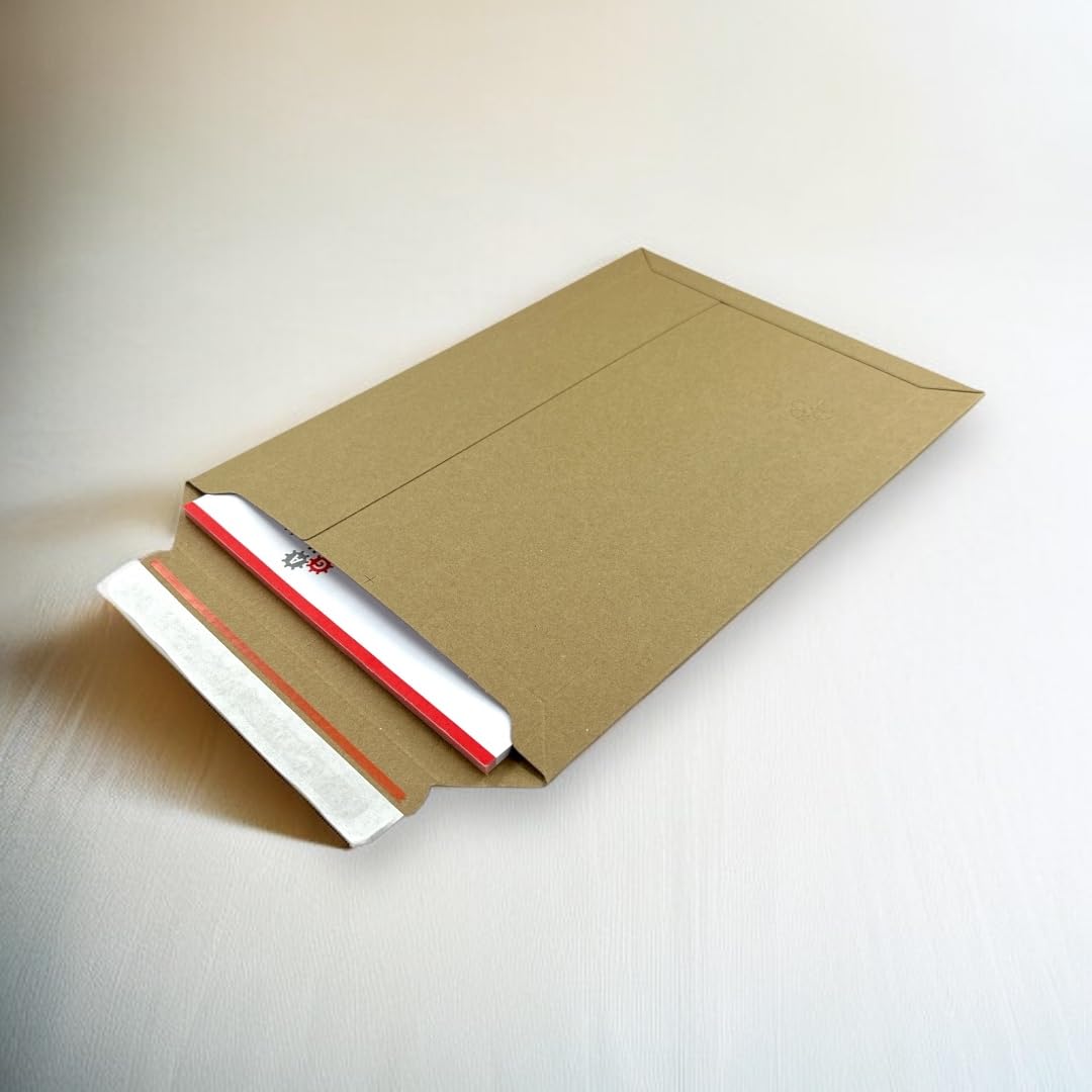50 Stück DIN A3 Versandtaschen Karton 455x320mm – portooptimierte Versandtaschen Pappe von MA-Verpackungen, selbstklebend mit Aufreißfaden, Füllhöhe bis 50mm – stabile Karton-Versandtaschen
