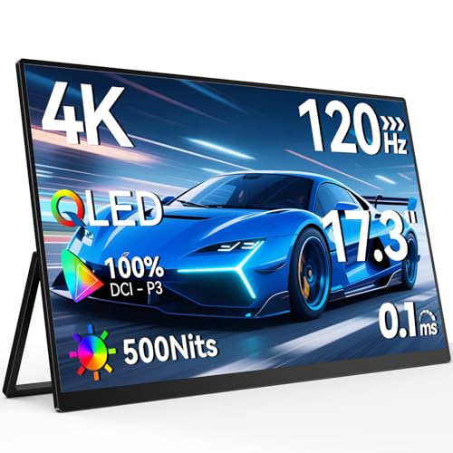 Newsoul 4K QLED Portable Monitor 120Hz Gaming M...