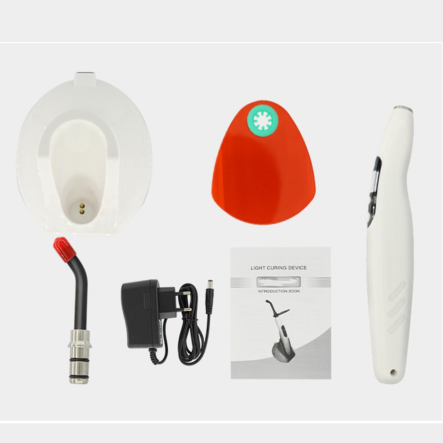 Lampe De Polymérisation À LED Haute Puissance 5W, pour Colle pour Brackets & Résines, Lumière Photosensible pour la Solidification des Matériaux Dentaires, Outil 3 Modes avec Base de Charge