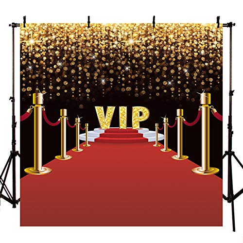 MEHOFOTO Red Carpet VIP Birthday Party Decorations Banner Photo Studio Booth Background Black