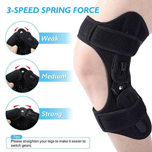 Slimerence New Knee Protection Booster, Non-slip Knee Pad 3-Speed Powerful Spring Force Adjustment Power lift Joint Knee Support for Sports Climbing Reduces Soreness Old Cold Leg, Small - Thumbnail 5