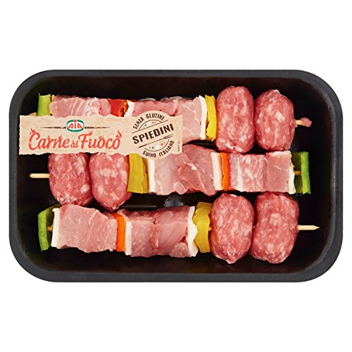 AIA Spiedini di Suino con Peperoni, Pancetta e Salsiccia, 420 gr