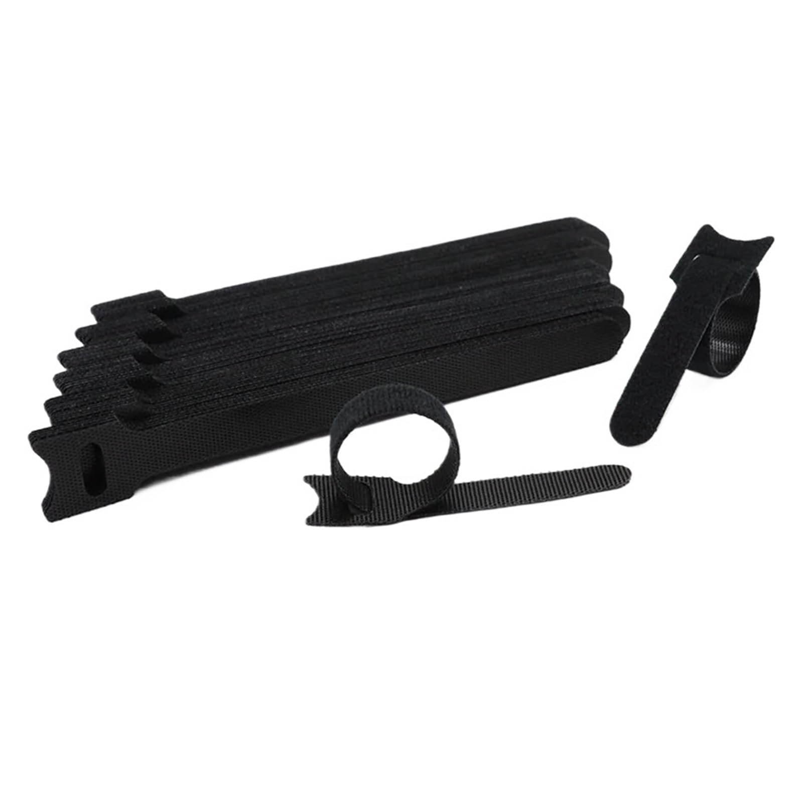Fascette for cavi rilasciabili Organizzatore di Nero 15 20 25 30 cm Cinghie con gancio in nylon Avvolgere zip Fascio Fasciatura Cravatta Chiusura in plastica(300 pieces,300mm)