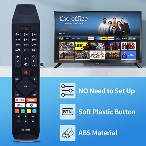 TCNOUMT RC43141 Remote Control Suitible for Hitachi TV models 50HL7000U 55HK25T74U 58HK6100 58HK6100U 55HL7000 32HE4000 Universal Remote Control Replacement Remote Controller - Image 3