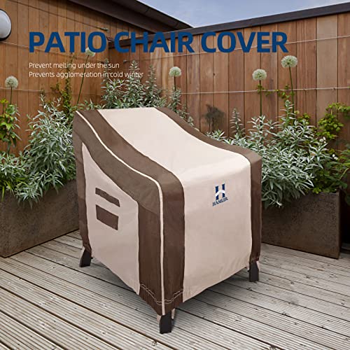 HAMLER Patio Chair Covers 2 Pack, Outdoor Chair Covers Waterproof Fits up to 32W x 37D x 36H inches, Heavy Duty Lawn Furniture Covers, Lounge Deep Seat Cover for Patio Furniture