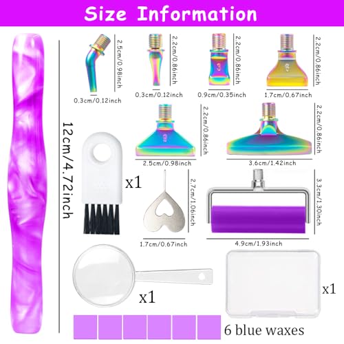 Image of Praise V Do Diamond Painting Art Drill Pen Kit with Screw Steel Metal Tip Nibs Placers Roller Tool Accessories, Ergonomic Diamond Art Pen for 5D Diamond Paint Bead Dot Purple