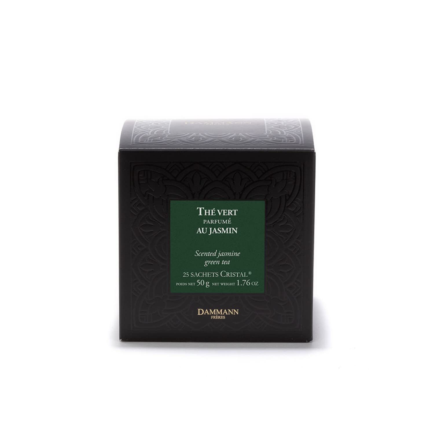 Dammann Frères | Zielona herbata jaśminowa - 25 filtrów do herbaty | Workowy filtr do herbaty | Mieszanka zielonej herbaty Aromat Jaśmin