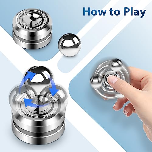 Vunake Fidget Spinner Fidget Toys EDC Hand Spinner Metall Poke Fidget Slider Ball 360°Drehung Orbiter Anti Stress Spielzeug ADHS Autismus Fingerspitzen Gyro Spielzeug Fidget Toy für Erwachsene Kinder