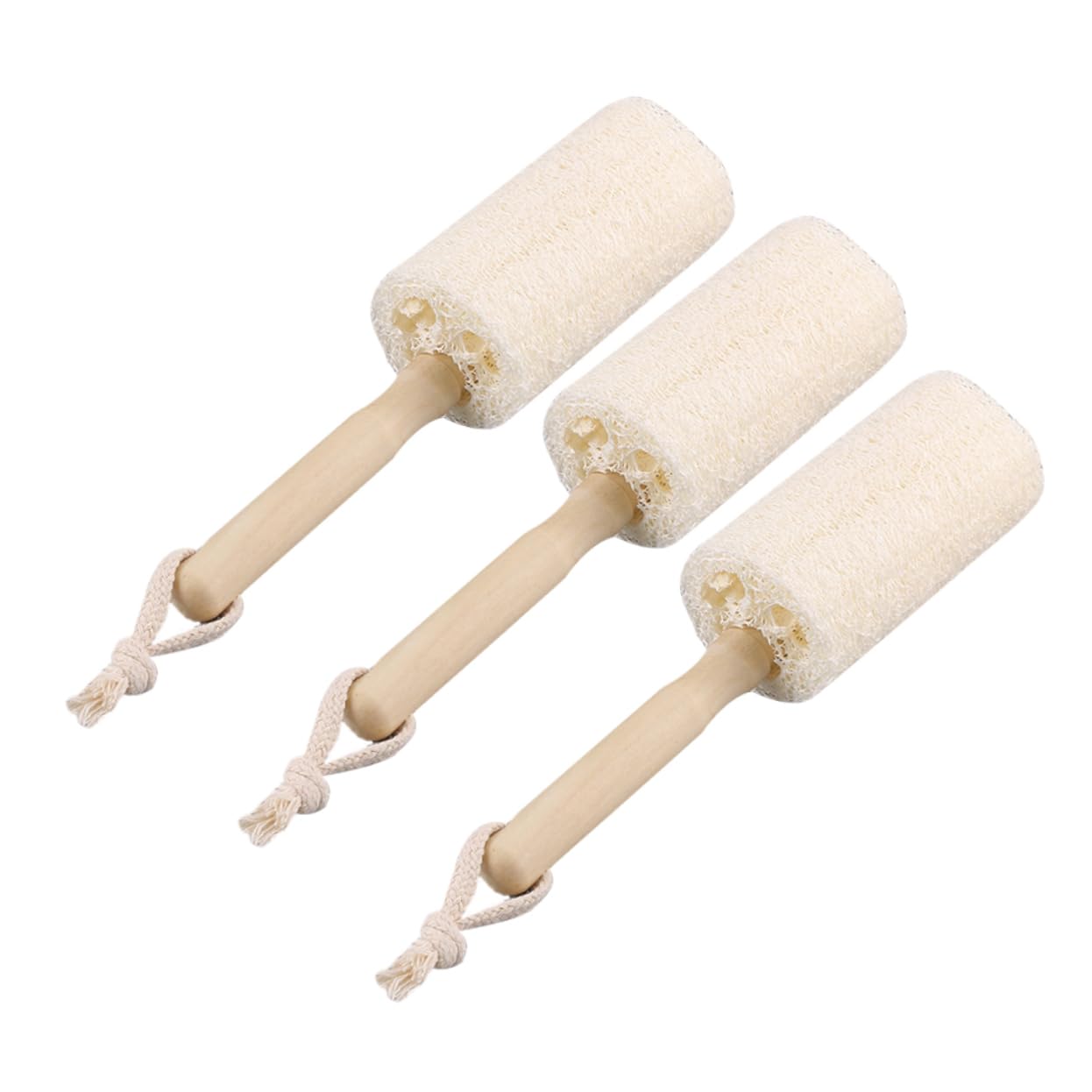 IMIKEYA 5 Ensembles Brosse De Nettoyage en Luffa Brosse À Vaisselle Nettoyeur De Bouteille d'eau Gourde Hydro Balayette Brosse pour Le Nettoyage Goupillon De Cuisine en Bois 3 Pièces * 5