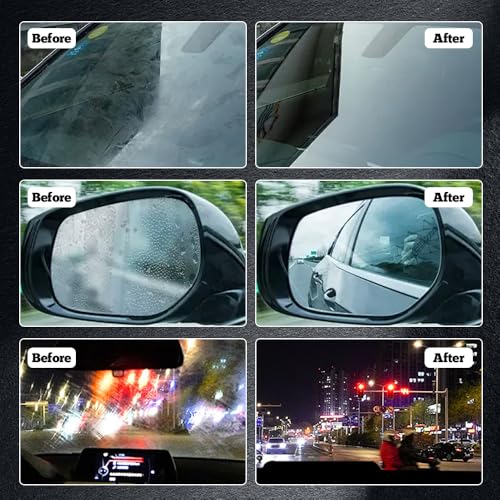 Hilost OIL FILM REMOVER FOR CAR WINDOW Automotive Oil Film Cleaning Brush,Creative All In One Windshield Glass Cleaning Board,Portable Reusable Oil Film Remover Brush,Hydrophobic Glass Coating thumb #5