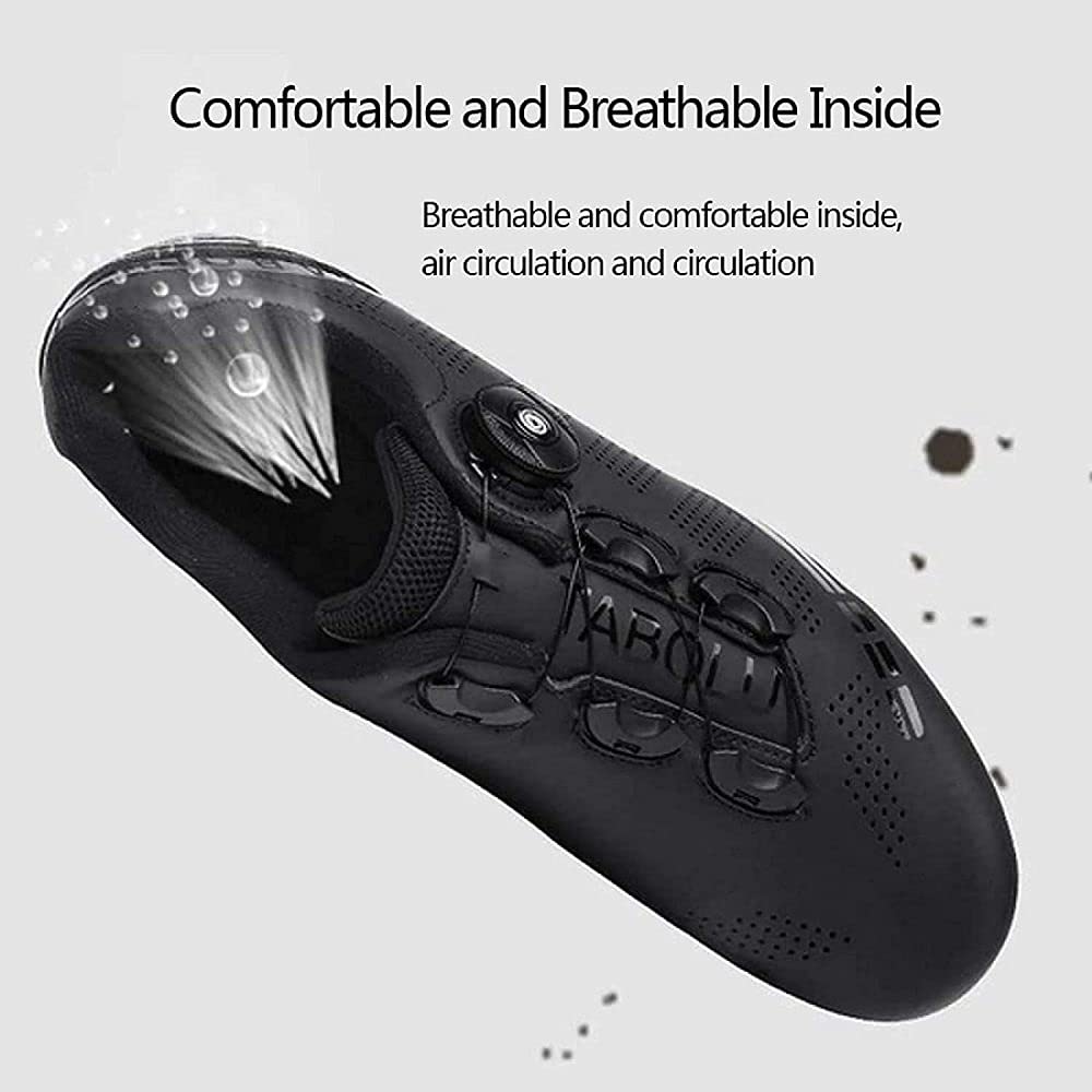 Treer Fietsschoenen Heren Dames, Mountainbikes Schoenen met Spd Schoenplaten Unisex Fietsschoenen Racefiets Schoenen voor Mannen Lady Spin Bike Schoenen voor Outdoor Indoor 4.5 tot 10 UK, Wit, 41 EU