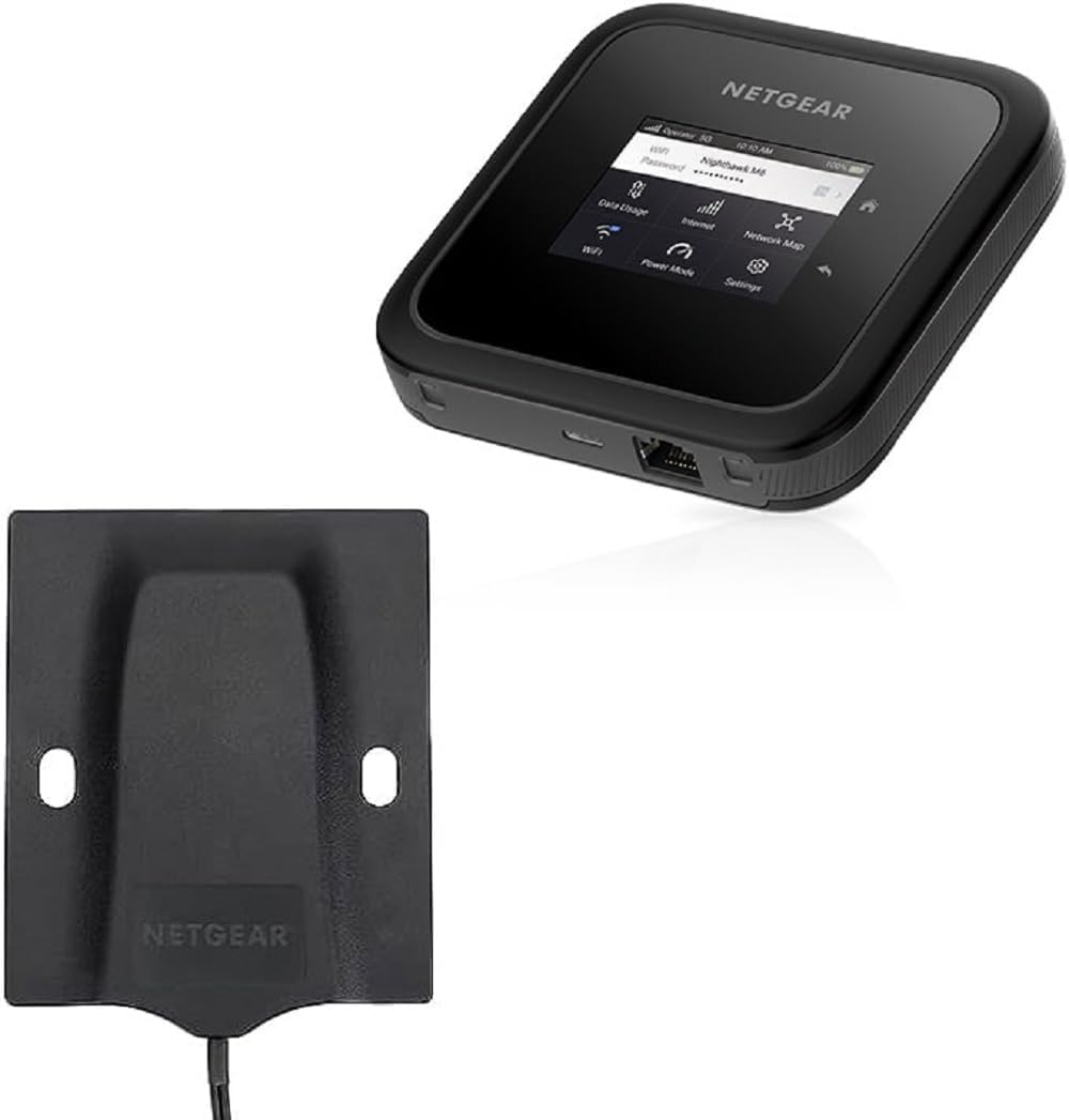 NETGEAR Nighthawk M6 (MR6150) 3.6 Gbit/s, Routeur 5G WiFi 6, Box 5G Connecte Jusqu'à 32 appareils, Modem 5G, Cle 5G WiFi sécurisée, Hotspot 5G Compatible Tous opérateurs et sims + Antenne Externe