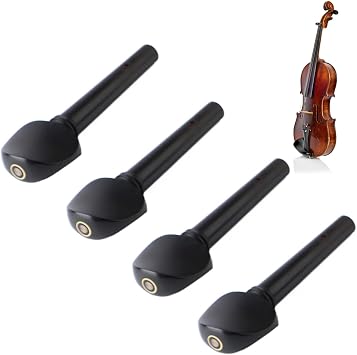 4PCS Violin Pegs 2.8in Viola Tuning Pegs Ebony Tuning Peg Set | for Most Viola Replacement Accessories