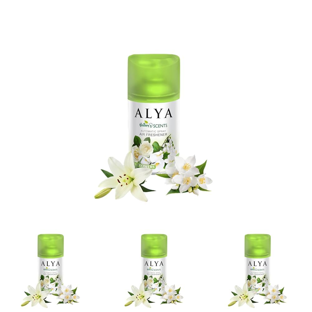 ALYA Nature's Scents White Flowers - Beyaz Çiçekler Oda Kokusu Yedek Makine Spreyi 250 ml (4 paketi)