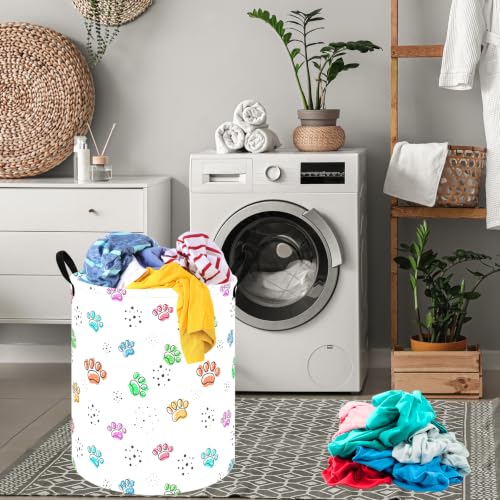 Image of MAIZMZ Kids Hamper Storage Bins Organizer Toy Box Laundry Basket Large Canvas Collapsible Chest for Home /Dorm /Kitchen /Pet /Office /Closet /Shelf /Gift Baskets