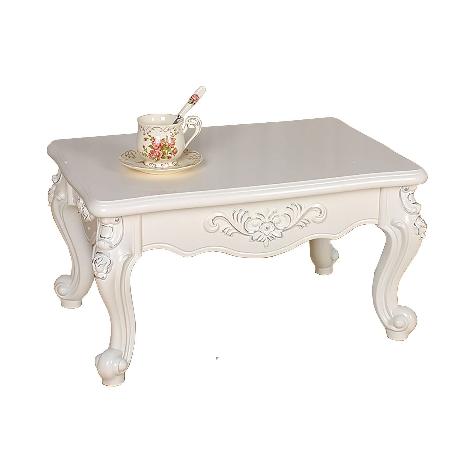 Tavolino da caffè, tavolino in legno per soggiorno, tavolino angolare per divano o comodino, tavolo versatile per il tempo libero da balcone, 60 cm