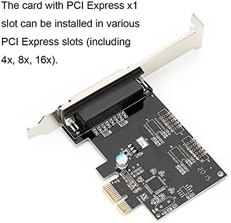 ASHATA PCIE Parallel Port Card,PCIE to Parallel Port Card Print Port LPT PCI-E LPT Printer Card Adapter DB25,PCI to DB25 LPT Parallel Port Expansion Card For Windows, MAC and Linux.