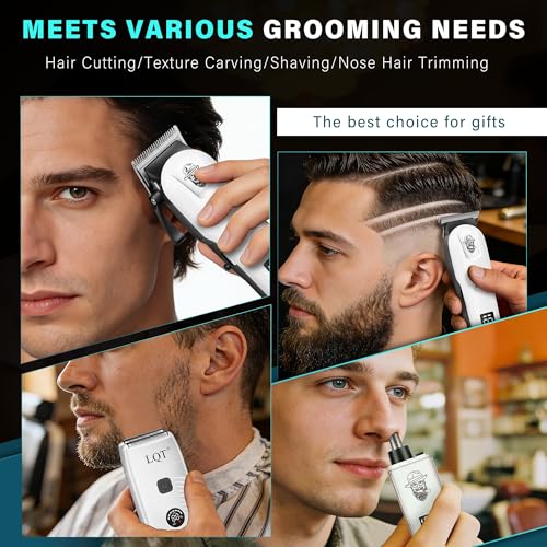 Image of Hair Clippers for Men Rechargeable Cordless Beard Trimmer & Electric Shaver, Hair Cutting Kit with LCD Display Gift for Dad, Husband, Men