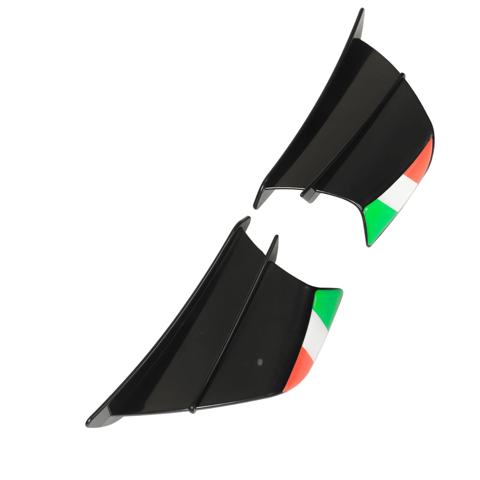 Aileron de Moto Résistant aux UV, Aileron Latéral de Moto, 2 Pièces, Résistant à l'usure pour Moto (Le Noir)