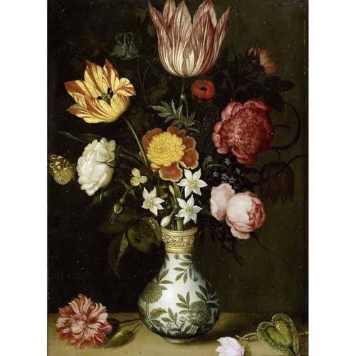 Toile bouquet de fleurs ARTICULOZY grand format 76x101 cm salon