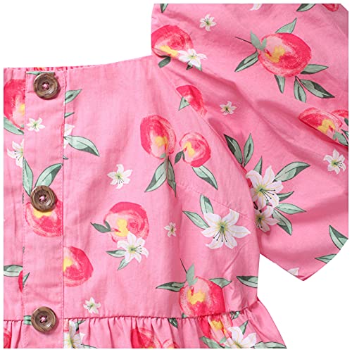 Image of Max Girls Floral Printed Puffed Sleeves Top